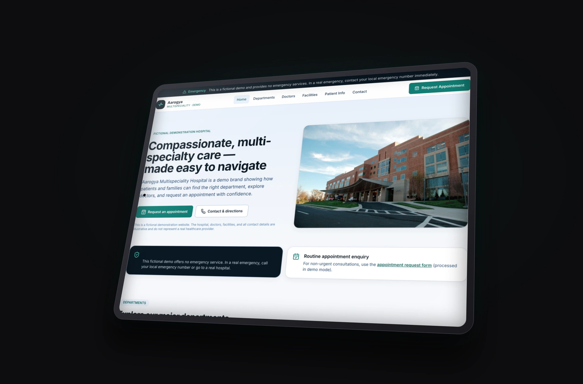 Aarogya Multispeciality Hospital Isometric iPad Pro