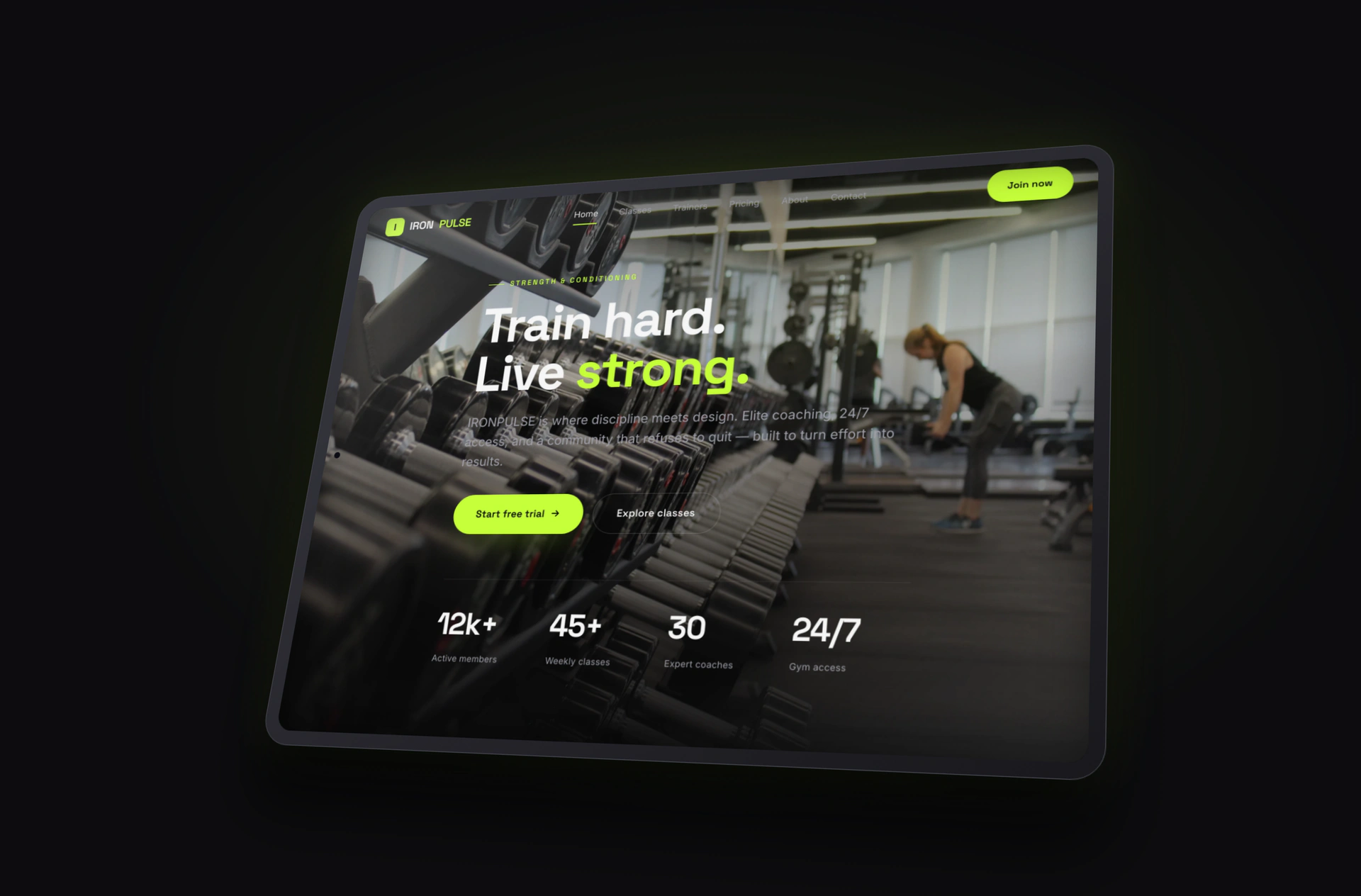 IRONPULSE Isometric iPad Pro