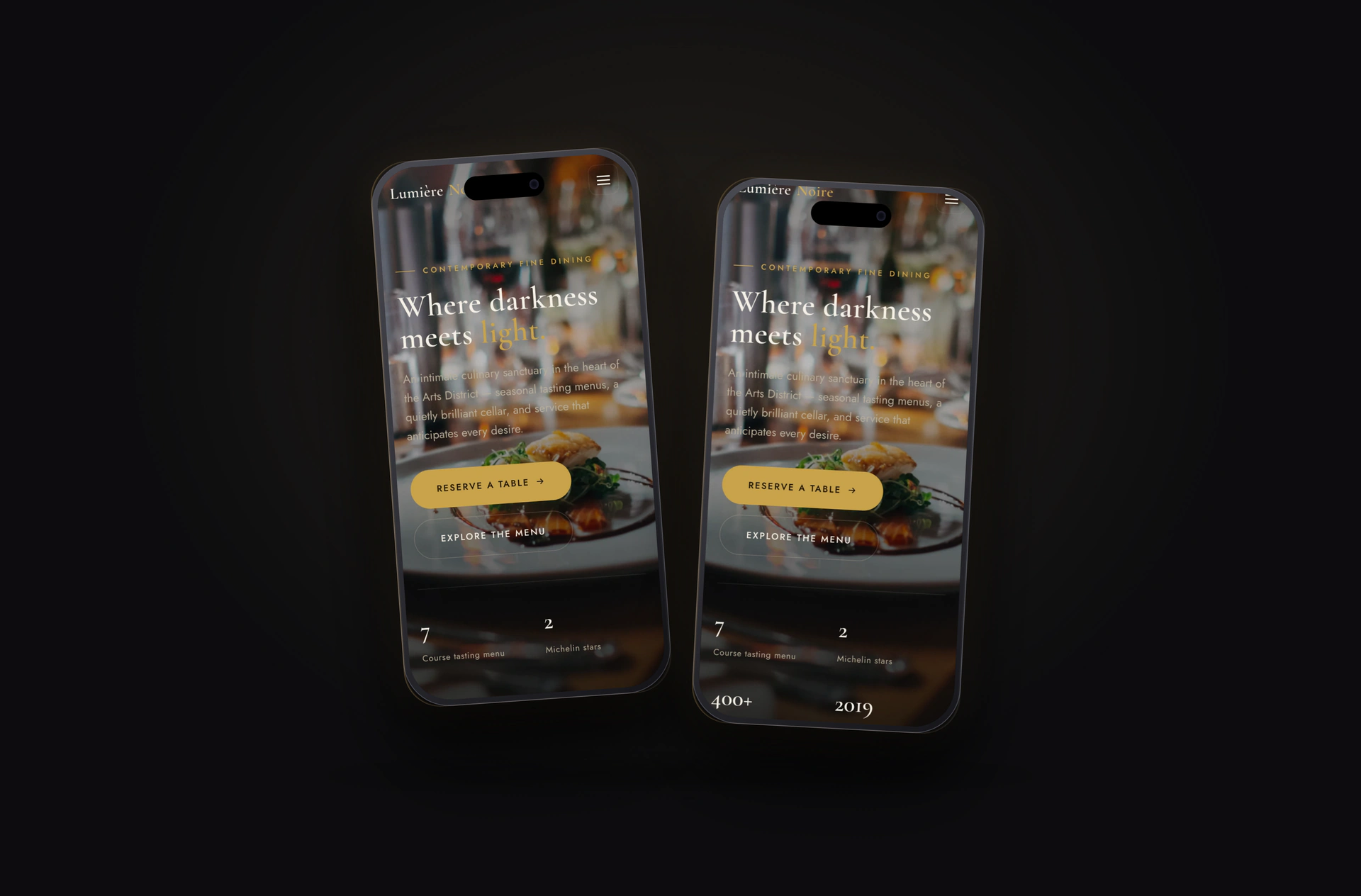 Lumière Noire Twin Mobile Phones