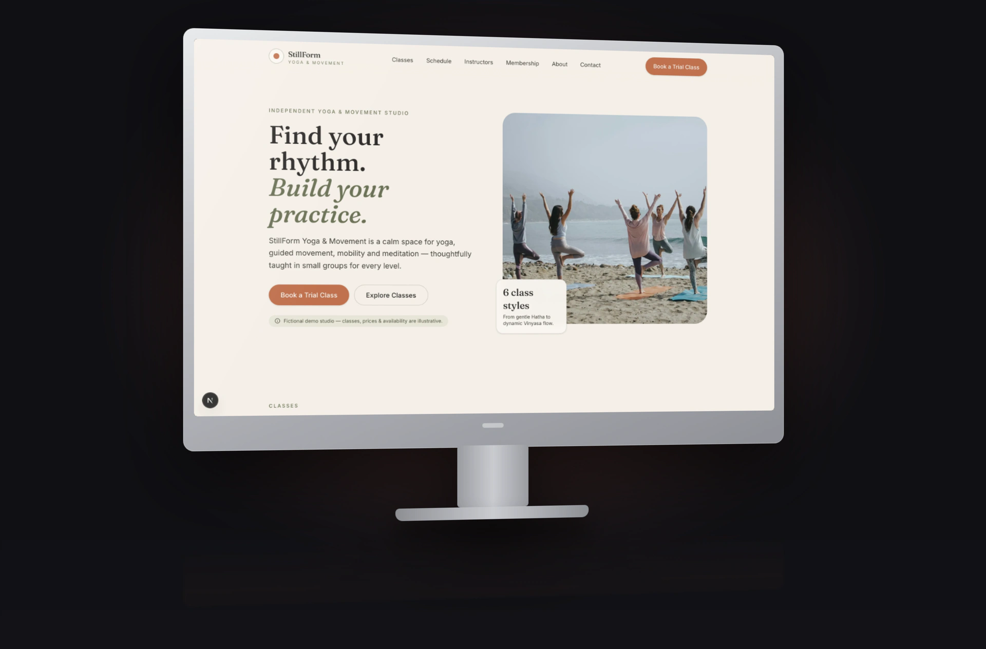 StillForm Yoga & Movement 5K Studio Display Showcase